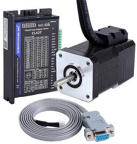 STEPPERONLINE 1 Achse Closed Loop Schrittmotor Kit 52Ncm 1000PPR Nema 17 Stepper Motor & Schrittmotor Treiber CL42T-V41 0–3,0A 24–48VDC für CNC Graviermaschine