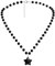 Manfnee Stern Kreuz Anhänger Halskette Schwarz Perlenketten Halsketten Dark Gothic Halskette Boho Halskette
