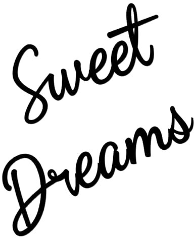 AHYS Sweet Dreams Wanddekoration über dem Bett, rustikales niedliches Metallschild für Familienschlafzimmer, Dekoration – Schwarz