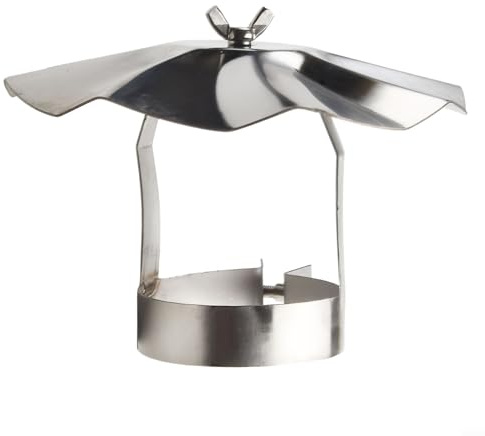Chapeau parapluie pour cheminée - En acier inoxydable - Prolonge la durée de vie de la cheminée (60 mm)
