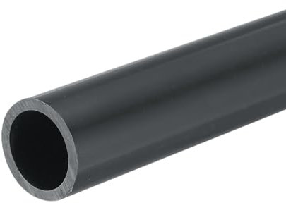 QUARKZMAN PVC Rohr, Durchmesser 22.2mm Länge 0.33m Rund Kunststoffrohr für Garten, Aquarium, Wasserleitung, Kabelkanal, lüftungsrohr (Dunkelgrau)