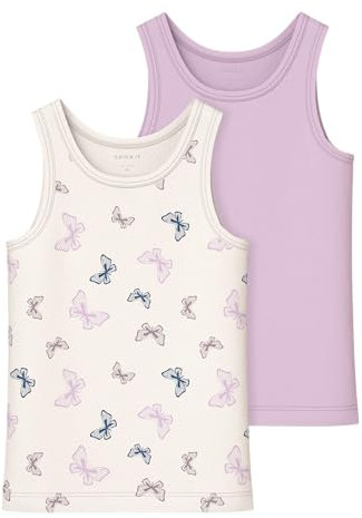 Name IT Mädchen Nmftank Top 2P Jet Stream Butterfly Noos, Jet Stream, Numeric 98 EU