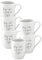 Villeroy & Boch - Statement, Becher mit Henkel 6er Set, Keep calm and drink coffee, 280 ml, Kaffeebecher mit Sprüchen, Premium Porzellan, Weiß-Schwarz