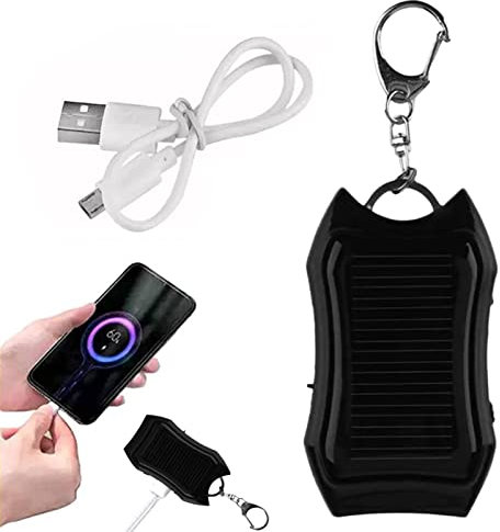 Chargeur Solaire 1500mAh, USB Batterie Externe Solaire sans Fil, Portable Power Bank Charge Rapide avec Lampe De Poche LED, Chargeur Solaire Externe pour Smartphones Et Tablettes