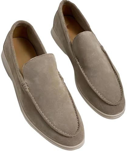 riou Mocasines sin Cordones para Hombre Slip On Zapatos Casuales para Conducir Ultra Ligeros Cómodos Plano Zapatos de Vestir Zapatillas de Conducción Malla Transpirable for Caminar 48