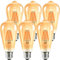 Nottac E27 Edison Screw Bulb, ST64 Vintage Filament Light Bulb, 4W 430LM (Equivalent to 40W), 2200K Warm White, Retro Amber Glass, Non-dimmable, Pack of 6