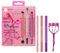 Real Techniques Double Time Brush + Lash 4 Piece Set, Dual-Ended Eye Makeup Brushes For Eyeshadow & Brows, Travel-Friendly Brush Caps For Storage, Eyelash Curler Included, Cruelty-Free
