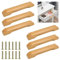EUIEUT Juego de 6 tiradores para cajones de muebles de madera de 128 mm para muebles de cocina y muebles de cocina modernos con tornillos para puerta, armario y cajón