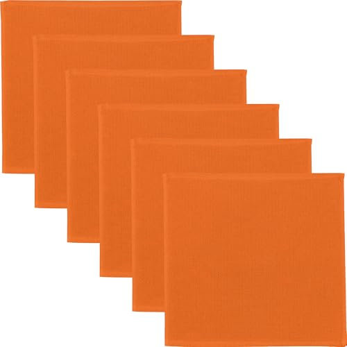 Erwin Müller Reinigungstuch, Putztuch, Putzlappen, Spültuch 6er-Pack kürbis Größe 25x25 cm - 100% Baumwolle, zum Spülen oder Staubwischen, robust und langlebig, mit Frottierseite