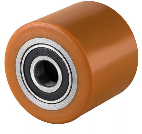 Rolle Polyurethan auf Metallkern 80 x 70 mm für Achse 20 mm, Hubwagen Rolle