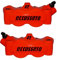 Coppia di Pinze Freno Radiali Accossato Verniciate Rosso Fluo' Forgiate Monoblocco compatibili con DUCATI 999 dal 2002 al 2006 (CC 999) Pastiglie Freno Incluse