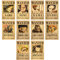 VPOUERY 10 Stück Anime Poster,Anime Deko,7,8 x 11,2 Zoll Anime Neueste Wanted Poster Edition Strohhut Piraten,Anime Wanddeko,Wanted Decor Posters