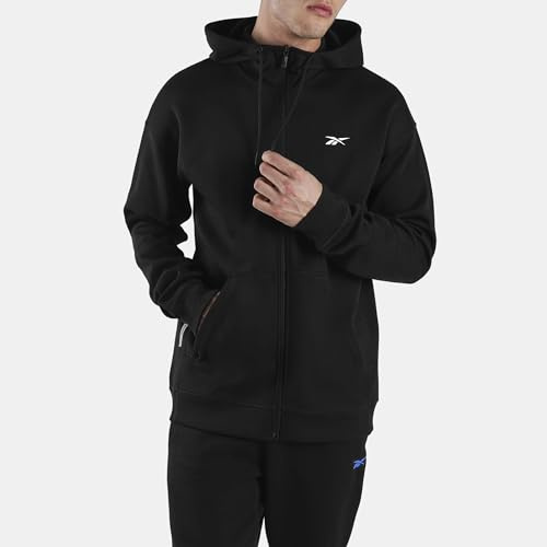 Reebok Men's Athlete Doubleknit Full Zip Hoodie Sweatshirt