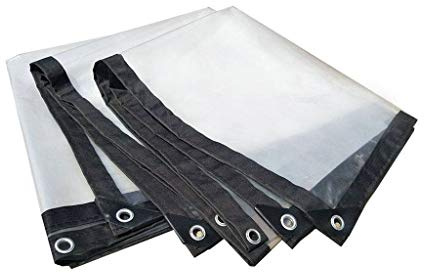 Waterproof Windproof Clear PE Plastic Tarpaulin Cover 3x1.5m Ideal for Outdoor Greenhouse Weatherproof and Dustproof Keep Warm and Cold resistant Heavy Duty Tarp Cover (Negro 2x2m)