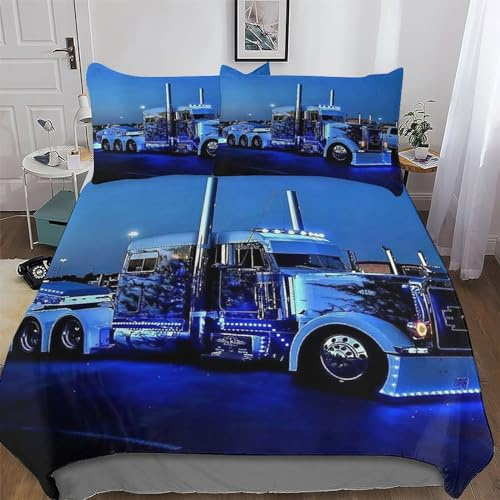 DCCCY LKW Bettwäsche Atmungsaktive Angenehme Bettbezüge, Mit Reißverschluss Bettdeckenbezug, 2teilig Bettbezug + Kissenbezug Single(135x200cm)
