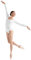 Bloch Dance Damen Lepsi Microlux Langarm-Trikot, Weiß, Größe M