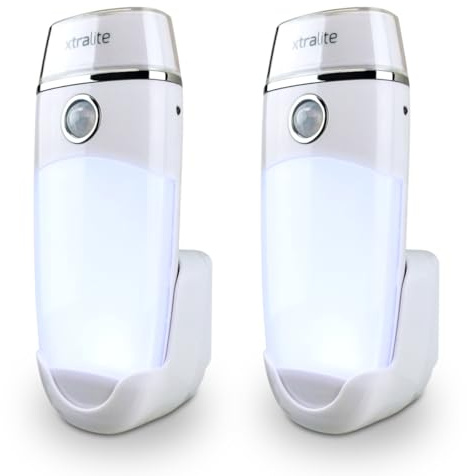 Xtralite NiteSafe Duo + Rechargeable Nightlight and Torch with 4 Function LED Night Light/Torch and Work Light - Twin Bundle