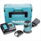 Makita DBO Parure 180 18 V Batterie Li-Ion Ponceuse excentrique + Chargeur DC 18 SD + 1 x 2,0 Ah Batterie + Coffret 2 avec insert