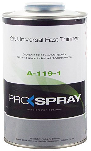 Pro Spray A119 2K Universal Fast Thinner 1 Litre - Mix with 2K Paint & Lacquer