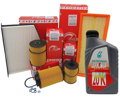 KIT TAGLIANDO CON FILTRI ORIGINALI SPEED BY SMC + 4LT OLIO MOTORE SELENIA 20K 10W40 (SR304, SA2181, SE1487)