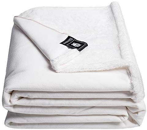 Reborn Bliss-Decke – Kunstfell Kuscheldecke – flauschige und luxuriöse Fellimitat-Decke mit glatter Rückseite - 140x190 cm – 000 white – von ’zoeppritz since 1828’