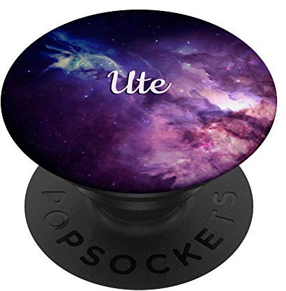 Ute Name Geschenk - Galaxie-Motiv Ute - PopSockets Ausziehbarer Sockel und Griff für Smartphones und Tablets