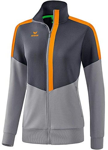 Erima Squad Trainingsjacke Damen grauorange, 36 Damen