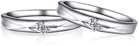 KnSam Platin Ringe Solitaire Diamond 0.3Ct Band Ring Herren EIN Paar Ringe Paarpreis Ringe Set Platin