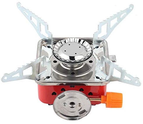 Tbest cam Stove,Outdoor Herd Brenner,Cam Herd,Ultraleichter tragbarer Herd Mini Outdoor Klapp Metall Cam Gasherd Ofenbrenner Picknick