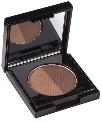 Arches and Halos Duo Luxury Brow Powder - Eyebrow Shaper and Color - Powder Compact with 2 Neutral Shades - Neutral Brown - 0.1 oz