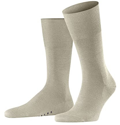 FALKE Herren Socken Airport M So Wolle Baumwolle einfarbig 1 Paar, Beige Melange 4043, 43-44