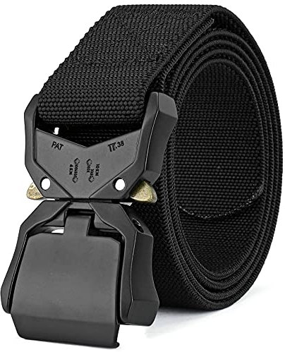 DEYACE Taktischer Gürtel Militär Wandern 3,8cm Arbeitsgürtel Herren mit Schwere Schnellverschluss Schnalle