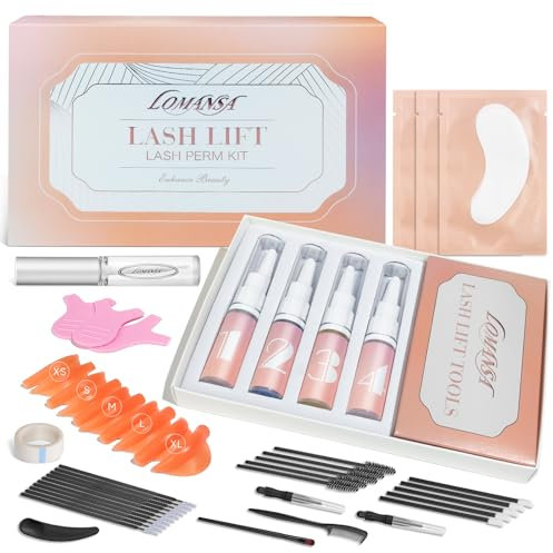Lomansa Kit Rehaussement de Cils, Brow Lift Kit Sourcil and Lash Lift, Design Fraîchement Pressé, Nouveaux Coussinets de Rehaussement de Cils, Durent Jusqu'à 6 Semaines, Bricolage et Salon