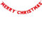 Talking Tables Merry Christmas Girlande Dekoration mit roten Glitzerbuchstaben | Wimpelkette für Weihnachtsfeier, Festival, Wohnkultur, Kamin, Wand
