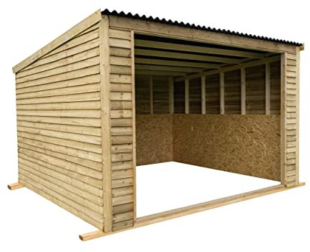 Arbor Garden Solutions 12ft x 12ft Open Front Mobile Animal Field Shelter