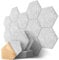 Panneaux Acoustiques Hexagonal Auto-Adhésif, 12 Pack Mousse Acoustique Haute Densité pour la Décoration Mur/Porte/Plafond et le Traitement Acoustique, Insonorisation Phonique Mur (30x26x0.9cm)