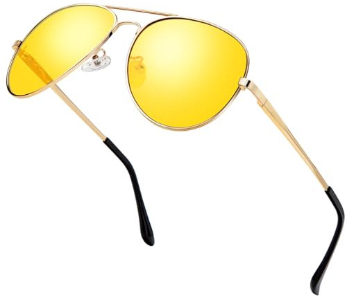 ANYLUV Pilot Night Driving Glasses for Men Polarised Sunglasses Men Women Night Vision Glasses Anti Glare UV Protection