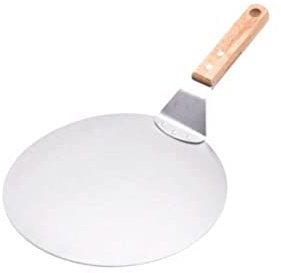 SunaOmni Pizzaschieber Aus Edelstahl, Rund, 25 Cm, Backschaufel, Kuchenheber, Transferblech, Brotspatel, Kuchenheber, Brottransferblech