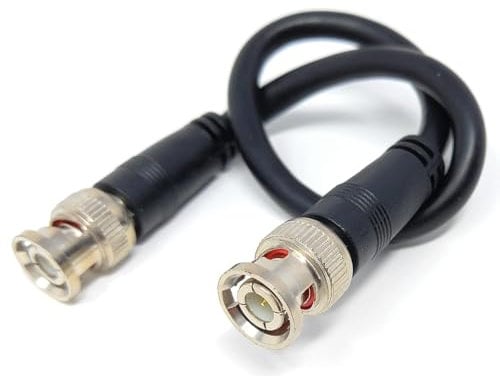 DRUT 15cm BNC to BNC Cable Lead, Coaxial RG59/RG59U 75ohm for CCTV Video Camera, Male to Male Plugs 0.5ft