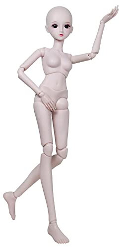 Proudoll 1/3 BJD Puppe Puppenkörper 60cm 24Inches Kugelgelenk SD Puppen Gelenke Bewegen PVC DIY (Freya)