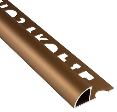 Alu Viertelkreis Profil Fliesenschiene gold matt L270cm 8mm