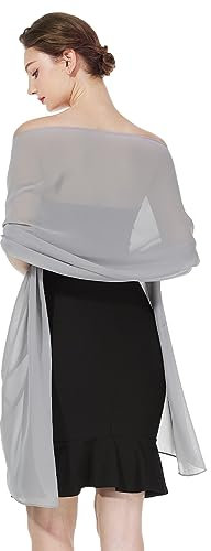 BEAUTELICATE Chiffon Schal Stola Damen Festlich Elegante Tücher Schultertuch Stola für Abendkleider Braut Festlich Sommer Hochzeits