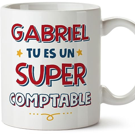 Mugffins Tasses Personnalisables pour COMPTABLE homme - En Français - Cadeau Personalisé- Tu es Super - 11 oz / 330 ml