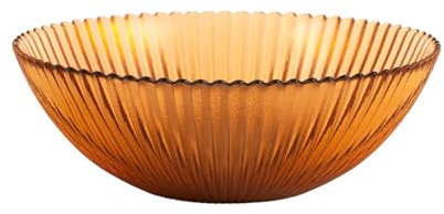 H&H Groove Set 6 Coppette, Vetro, Ambra, 13cm