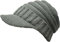 XYIYI Grau Damen Winter Warm Strickmütze Gerippt Slouchy Beanie Mütze mit Visor Krempe
