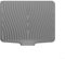 Tapete de drenaje de silicona de 40 x 33 cm, tapete de secado de drenaje de silicona, tapete escurridor de fregadero para encimera de cocina (gris)