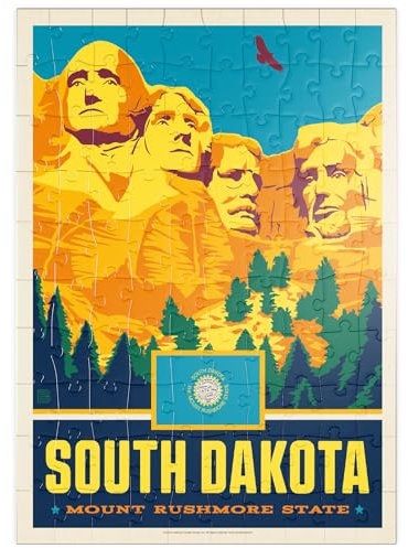 MyPuzzle South Dakota: Mount Rushmore State - Premium 100 Teile Puzzle - MyPuzzle Sonderkollektion von Anderson Design Group
