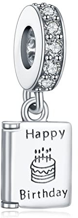 Doyafer 925 Sterling Silber Anhänger Charms Geburtstag Buch für Frauen Armbänder Halskette Geschenk