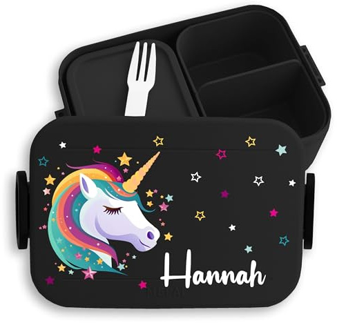 Shirtracer Mepal Lunchbox Kinder personalisiert Einhorn Fabelwesen