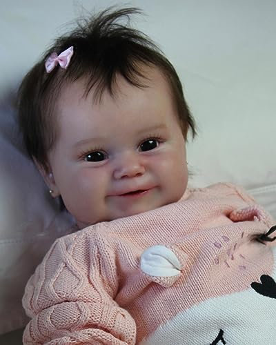 Anano 20 Zoll Süße Reborn Baby Puppen Maddie Weiche Tuch Körper mit offenen Augen Real Life Puppe mit Kleidung Geschenk Set für Kinder Alter 3+